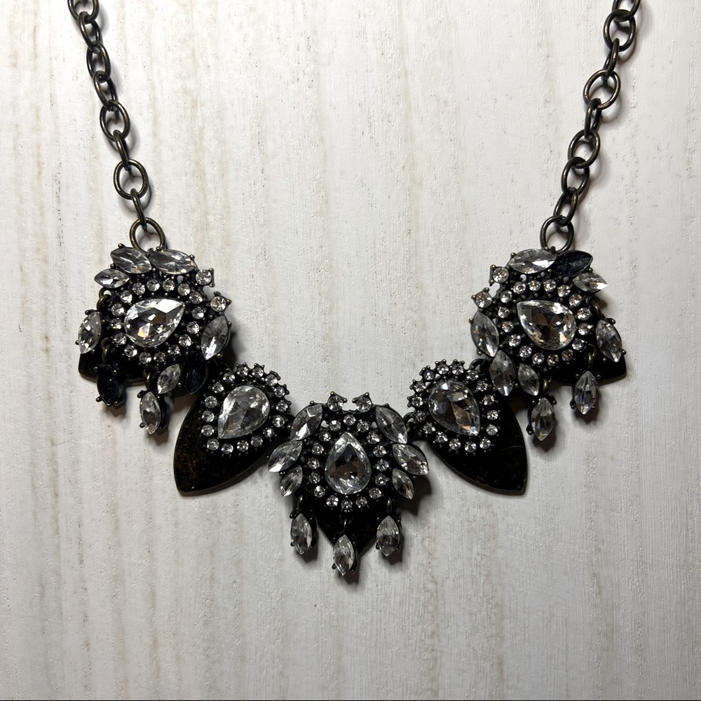 Black and Silver Statement Necklace